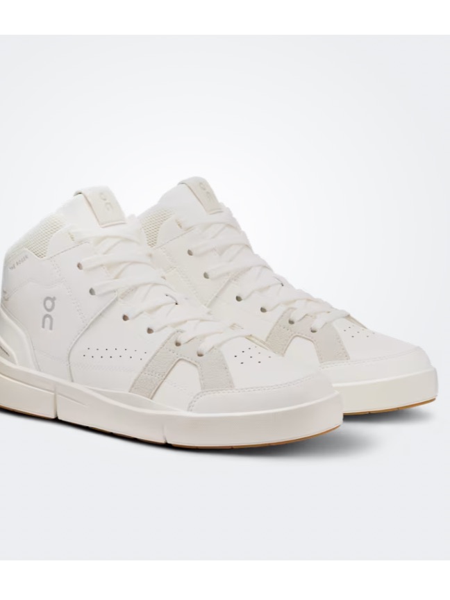 On Cloud The Roger Clubhouse Mid White/Sand Sneakers Size 7.5